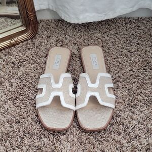 Steven by Steve Madden Beige Slide Sandals